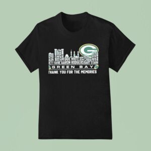 Green Bay Packers City Skyline All Names Of Legends Thank You For The Memories T Shirt