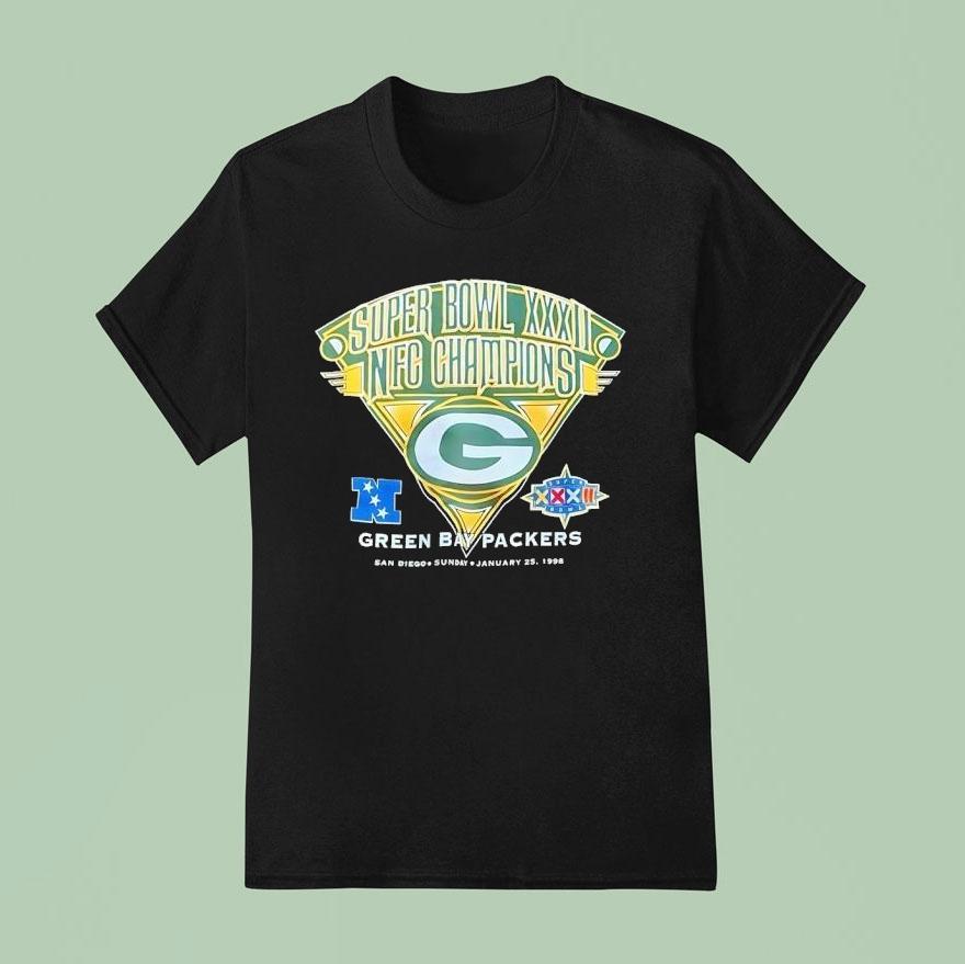 Green Bay Packers Super Bowl Xxxii Nfc Champions T Shirt