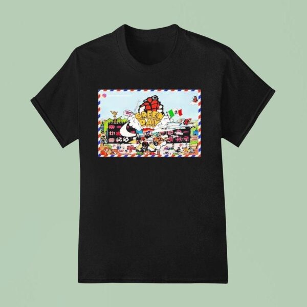 Green Day News Mexico Saviors Tour T Shirt