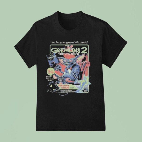 Gremlins The New Batch Here They Grow Again On Videocassette T Shirt