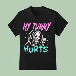 Grim Reaper My Tummy Hurts T Shirt