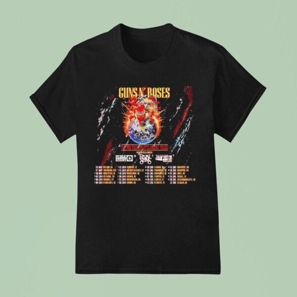 Guns N Roses With Public Enemy X Rivals Sons X Sex Pistols And Frank Carter Tour Dates T Shirt
