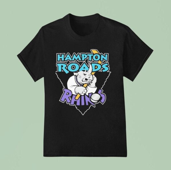 Hampton Roads Rhinos Hockey Logo Hirt T Shirt