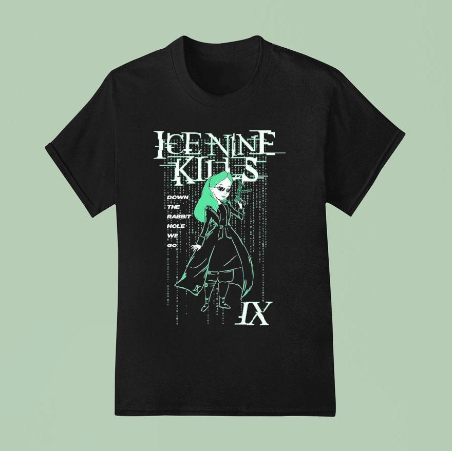 Ice Nine Kills Malice In Wonderland From Regions Beyond Down The Rabbit Hole We Go T Shirt