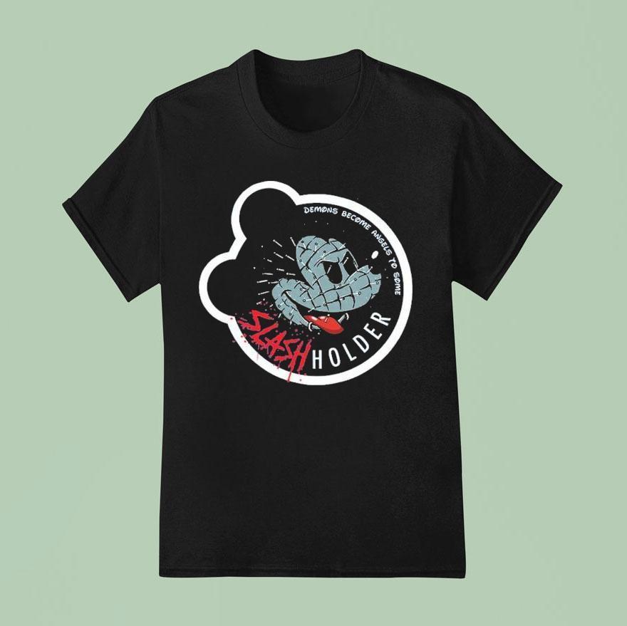 Ice Nine Kills X Disney Mickey Mouse Demons Become Angels To Some Needles Pins Slash Holder Head T Shirt