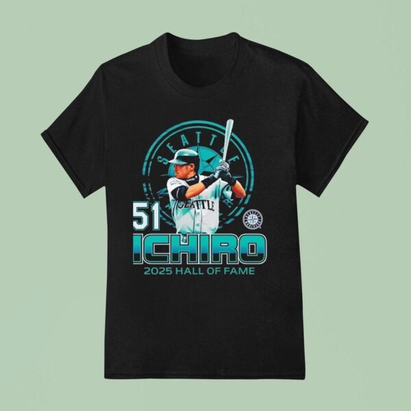 Ichiro Suzuki Seattle Mariners Hall Of Fame T Shirt