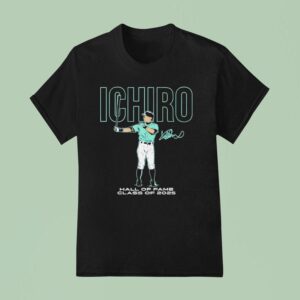 Ichiro Suzuki Seattle Mariners Hall Of Fame Class Of Signature T Shirt