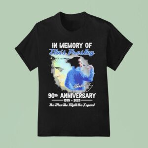 In Memory Of Elvis Presley Th Anniversary The Man The Myth The Legend Signature T Shirt