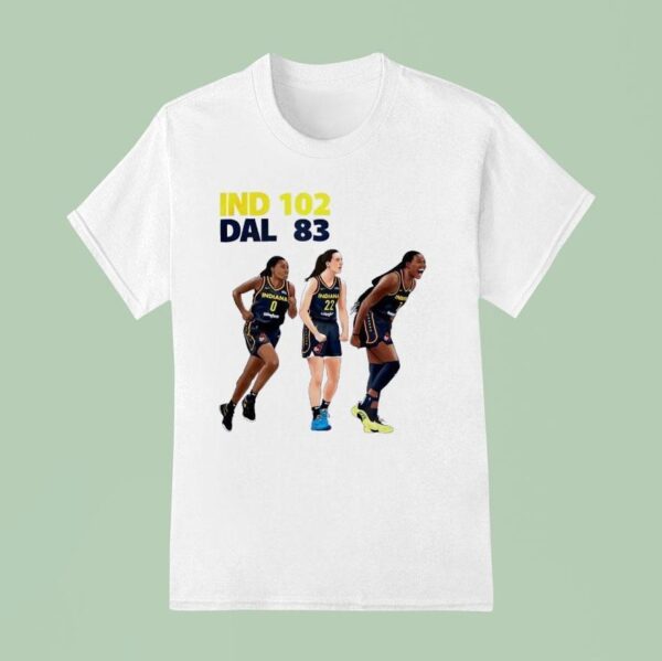 Indiana Fever Caitlin Clark Kelsey Mitchell Aliyah Boston Beat Dallas T Shirt