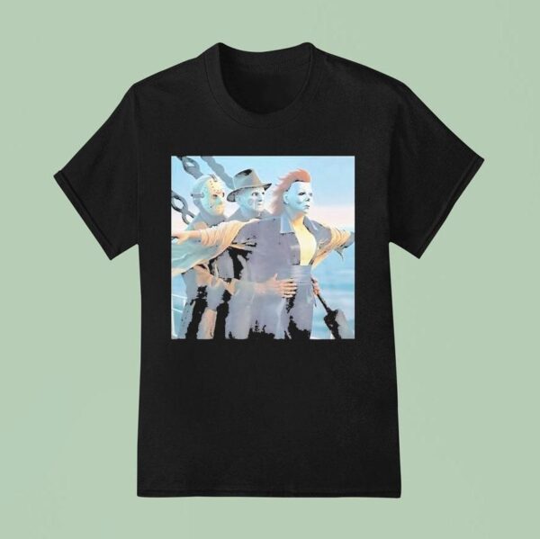 Jason Voorhees Freddy Krueger Michael Myers Titanic Halloween T Shirt