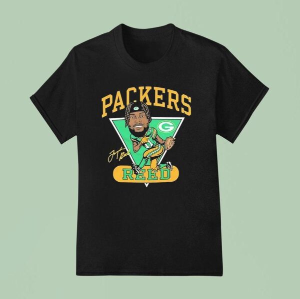 Jayden Reed Green Bay Packers Football Signature Cartoon T Shirt