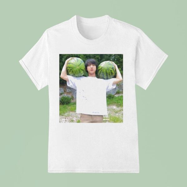 Jin Bts With Left And Right Watermelons Photo T Shirt
