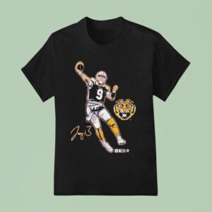 Joe Burrow Superstar Pose Lsu Tigers T Shirt