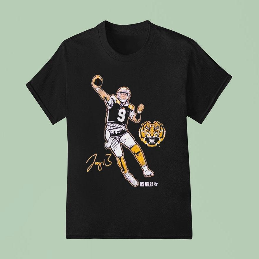 Joe Burrow Superstar Pose Lsu Tigers T Shirt