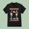 John Albert Elway Jr And Peyton Manning Denver Broncos Legends Skyline Signatures T Shirt