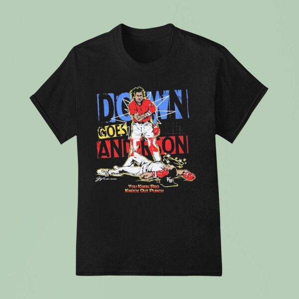 Jose Ramirez Vs Tim Anderson Cleveland Guardians Down Goes Anderson You Know Bro Knock Out Punch T Shirt