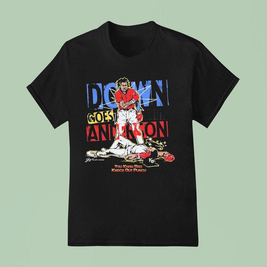 Jose Ramirez Vs Tim Anderson Cleveland Guardians Down Goes Anderson You Know Bro Knock Out Punch T Shirt
