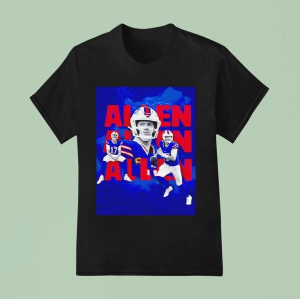 Josh Allen Buffalo Bills Football Lightning T Shirt