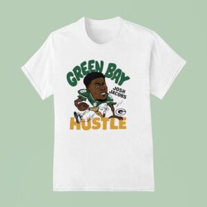 Josh Jacobs Hustle Green Bay Packers Football Signature Cartoon T Shirt