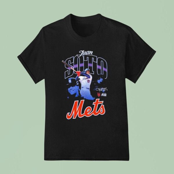Juan Soto New York Mets Player Graphic Signature T Shirt