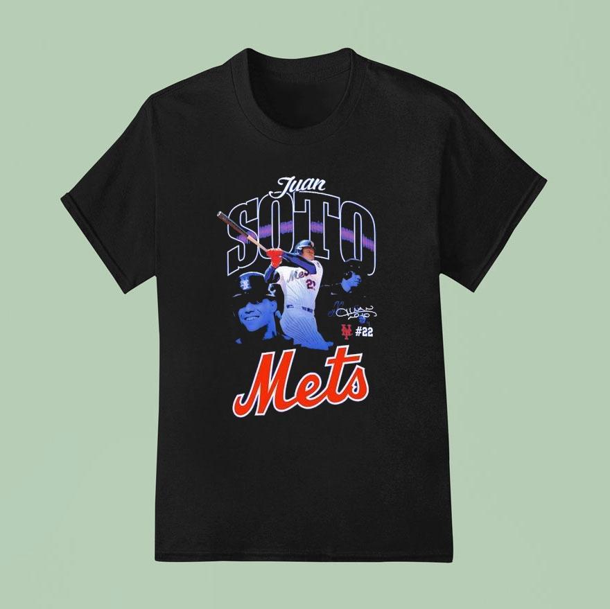 Juan Soto New York Mets Player Graphic Signature T Shirt