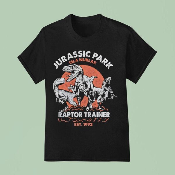 Jurassic Park Isla Nublar Raptor Trainer Est Vintage T Shirt