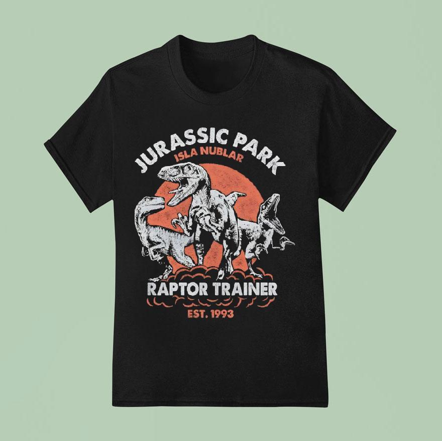 Jurassic Park Isla Nublar Raptor Trainer Est Vintage T Shirt