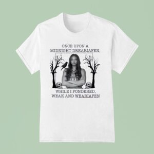 Kiki Iriafen Washington Mystics Once Upon A Midnight Dreariafen While I Pondered Weak And Weariafen T Shirt