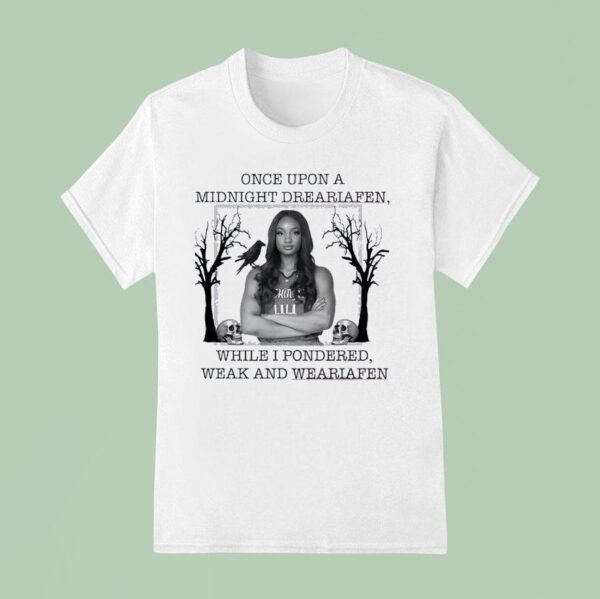 Kiki Iriafen Washington Mystics Once Upon A Midnight Dreariafen While I Pondered Weak And Weariafen T Shirt