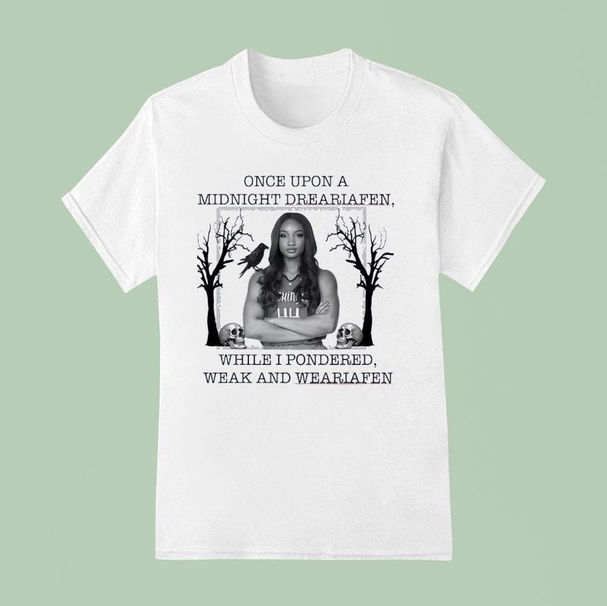 Kiki Iriafen Washington Mystics Once Upon A Midnight Dreariafen While I Pondered Weak And Weariafen T Shirt
