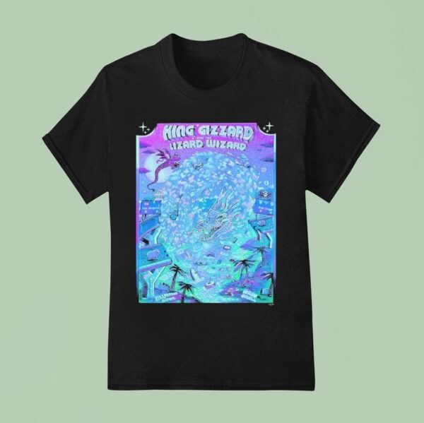 King Gizzard And The Lizard Wizard Los Angeles And San Diego Bootlegger On August And At Hollywood Bowl And Rady Shell Water Dragon T Shirt