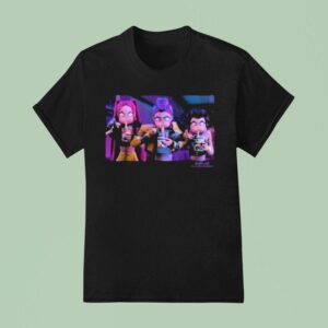 Kpop Demon Hunters Mira Rumi And Zoey Eating Ramen Angrily T Shirt