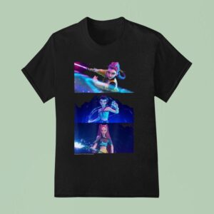 Kpop Demon Hunters Rumi Mira And Zoey Wielding Weapons T Shirt