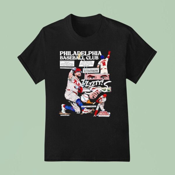 Kyle Schwarber Philadelphia Phillies Baseball Club Mlb Super Slugger Comic T Shirt