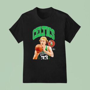 Larry Bird Boston Celtics Basketball Signature T Shirt