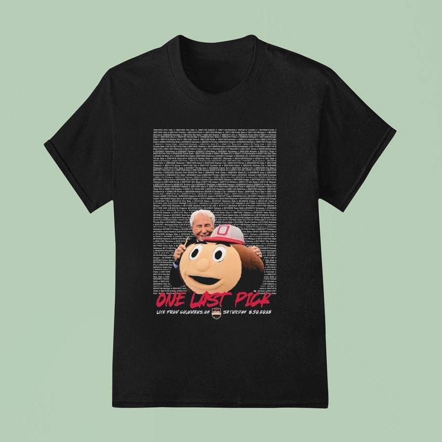 Lee Corso Ohio State Buckeyes College Gameday Corso S Last Pick Brutus Live From Columbus Oh Saturday T Shirt