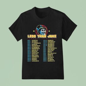 Less Than Jake Summer Circus Tour Dates Skull Globe T Shirt