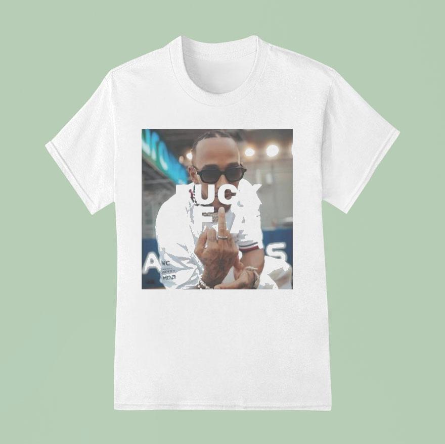 Lewis Hamilton Fuck Fia Middle Finger T Shirt