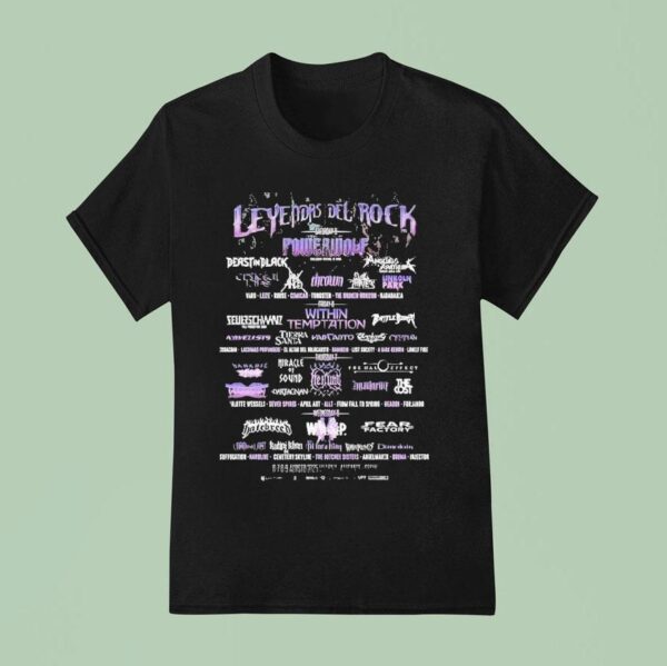 Leyendas Del Rock Festival August At Villena Alicante Spain Rock Metal T Shirt