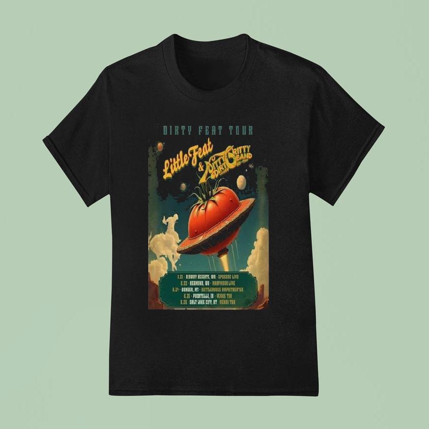Little Feat And Nitty Gritty Dirt Band Dirty Feat Tour T Shirt