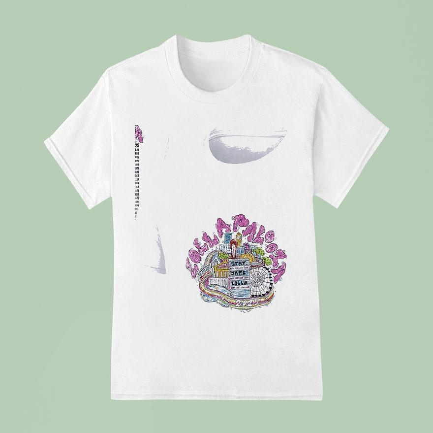 Lollapalooza Stay Safe Lolla Skyline Lineup T Shirt