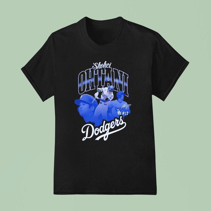 Los Angeles Dodgers Shohei Ohtani Player Graphic Signature T Shirt