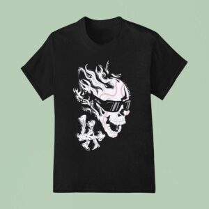 Los Angeles Dodgers Villains Bats And Bones Skull T Shirt