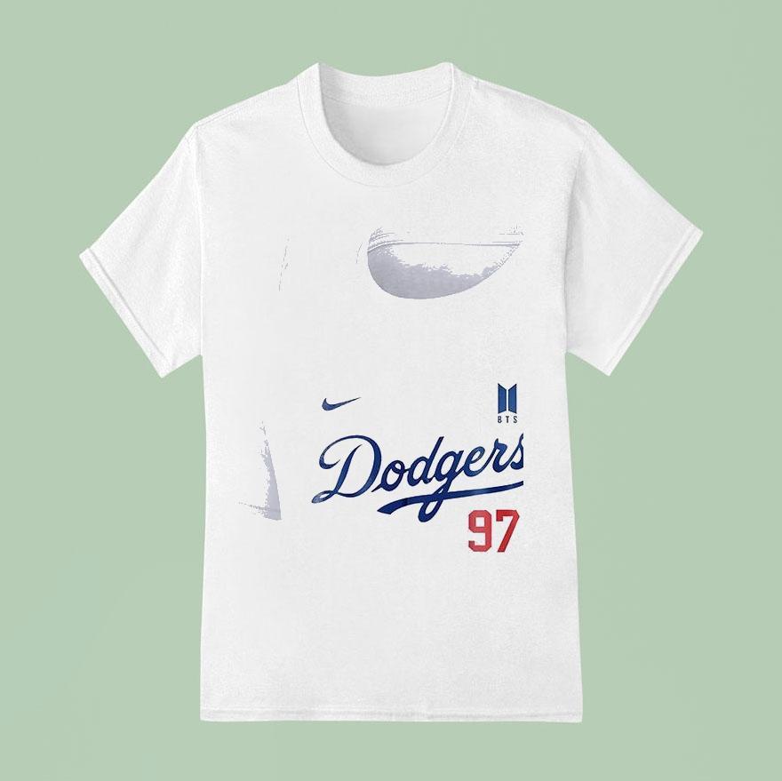 Los Angeles Dodgers X Jeon Jungkook Bts Art Signature T Shirt