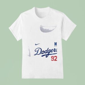 Los Angeles Dodgers X Kim Seokjin Bts Art Signature T Shirt