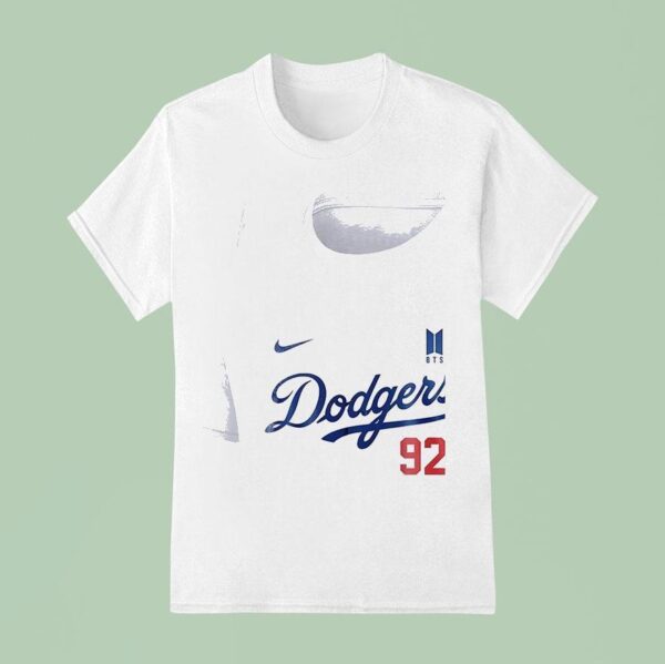 Los Angeles Dodgers X Kim Seokjin Bts Art Signature T Shirt