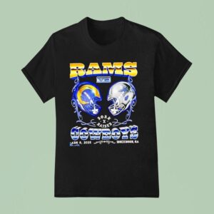 Los Angeles Rams Vs Dallas Cowboys Football Helmets Nfl T Shirt