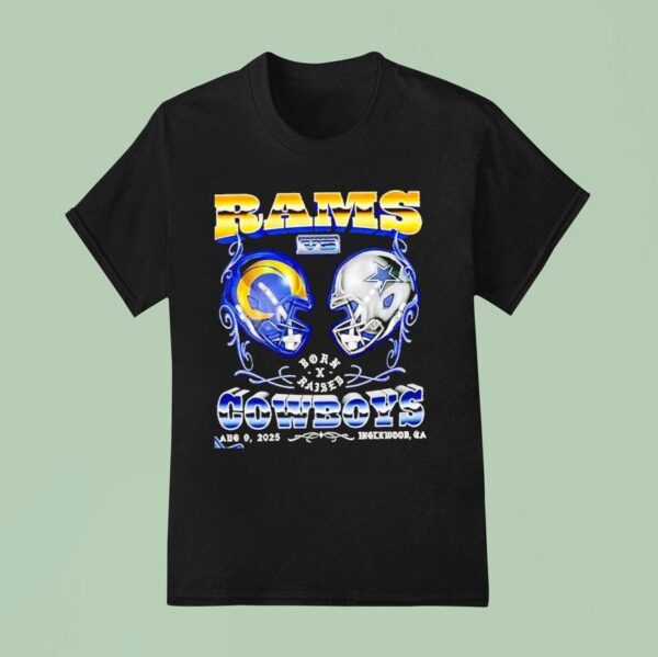 Los Angeles Rams Vs Dallas Cowboys Football Helmets Nfl T Shirt