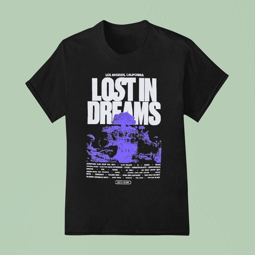 Lost In Dreams Utopia Los Angeles California T Shirt