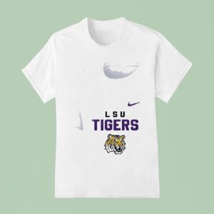Lsu Tigers Ncaa One Nation Under God Cross Graphic T Shirt